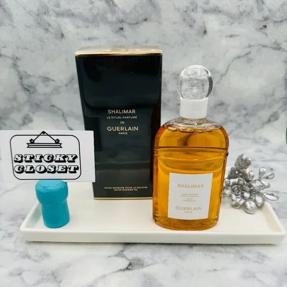 Guerlain Paris Shalimar Satin Shower Oil Bergamot-Full 200ml,6.7oz-BOXED-NEW - Picture 1 of 12